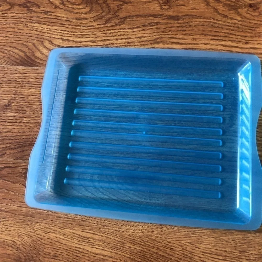 Blue Covered food dish with ice pack